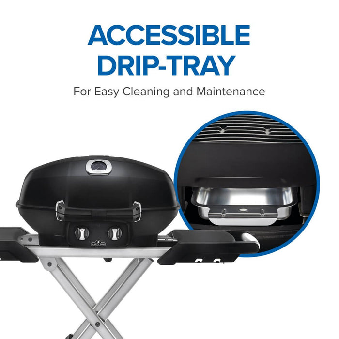 Napoleon TravelQ™ PRO285X Portable Propane Gas Grill with Scissor Cart - PRO285X-BK