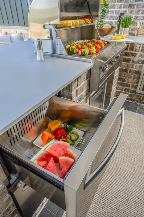 RCS 24-Inch 5.2 Cu. Ft. Outdoor Rated Dual Drawer Compact Refrigerator - REFR4
