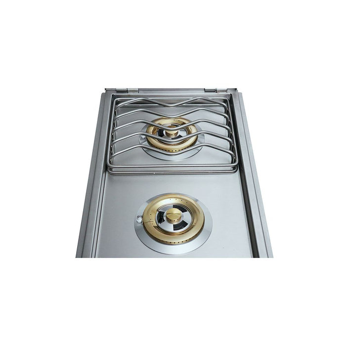 RCS Cutlass EL Series Built-In Double Side Burner, Slide-in W/Blue LED