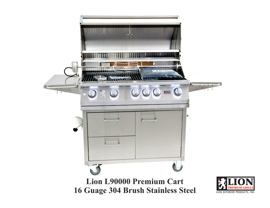 Lion L90000 40-Inch 5 Burner Freestanding Gas Grill