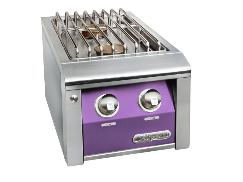 Alfresco Double Side Burner For Built-In Grills in Lilac Blue - AXESB-2-S4005