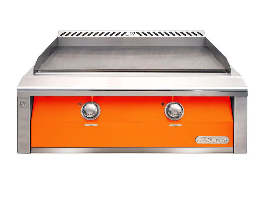Alfresco 30-Inch Built-In Griddle in Luminous Orange - AXE-30GT-S2005