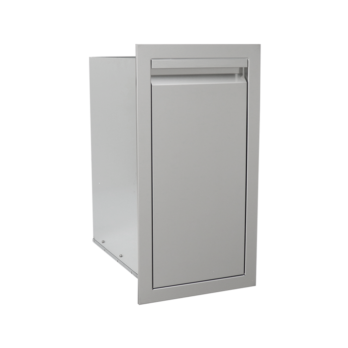 RCS Valiant Series 14-Inch Stainless Steel Narrow Roll-Out Trash Drawer - VTD4