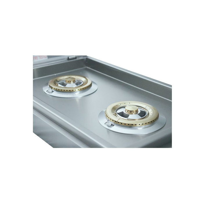 RCS Cutlass EL Series Built-In Double Side Burner, Slide-in W/Blue LED