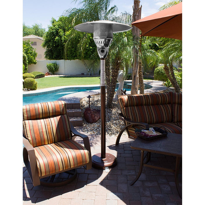 AZ Patio Heaters 41,000 BTU Natural Gas Patio Heater - Hammered Bronze