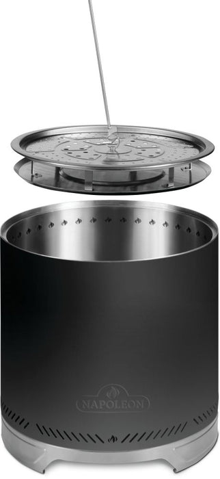 Timberwolf® Smokeless Fire Pit Matte Black 18 inch - NWFPMTI-PHM