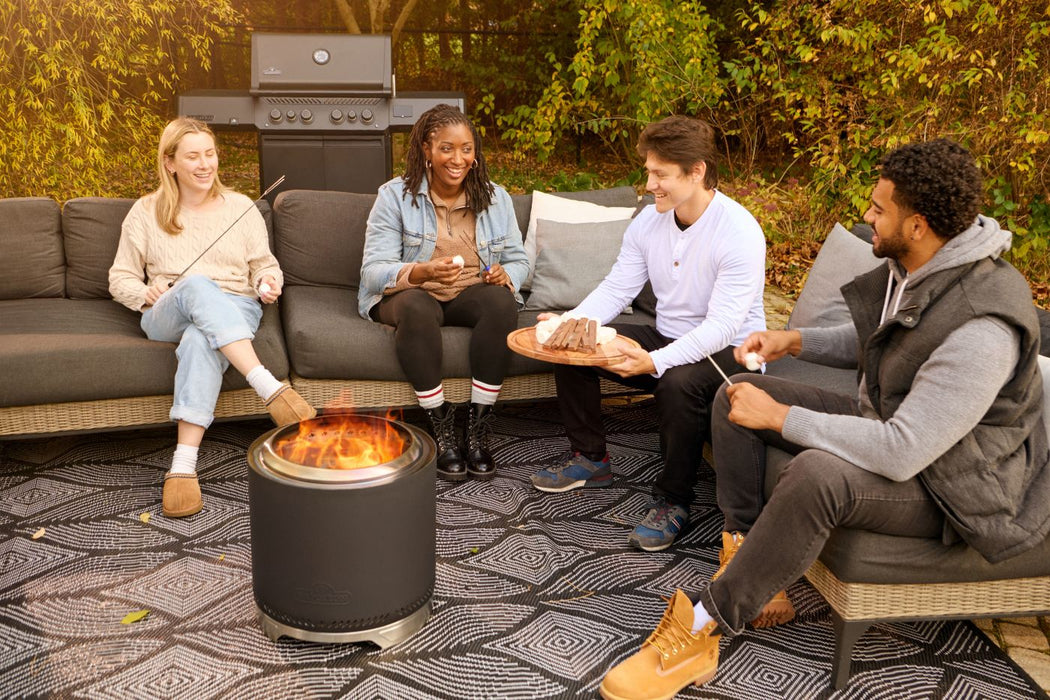 Timberwolf® Smokeless Fire Pit Matte Black 18 inch - NWFPMTI-PHM