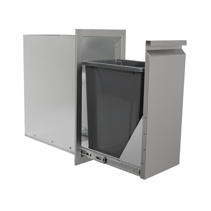 RCS Valiant Series 14-Inch Stainless Steel Narrow Roll-Out Trash Drawer - VTD4