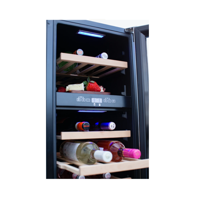 RCS 15-Inch 3.2 Cu. Ft. Outdoor Rated Stainless Steel Wine Cooler with Glass Window - RWC1