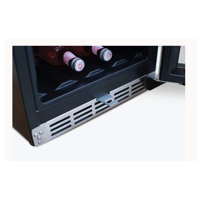 RCS 15-Inch 3.2 Cu. Ft. Outdoor Rated Stainless Steel Wine Cooler with Glass Window - RWC1