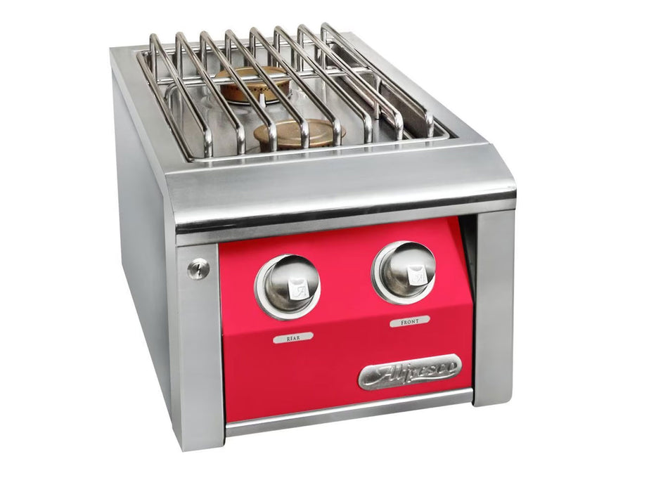 Alfresco Double Side Burner For Built-In Grills in Raspberry Red - AXESB-2-S3027