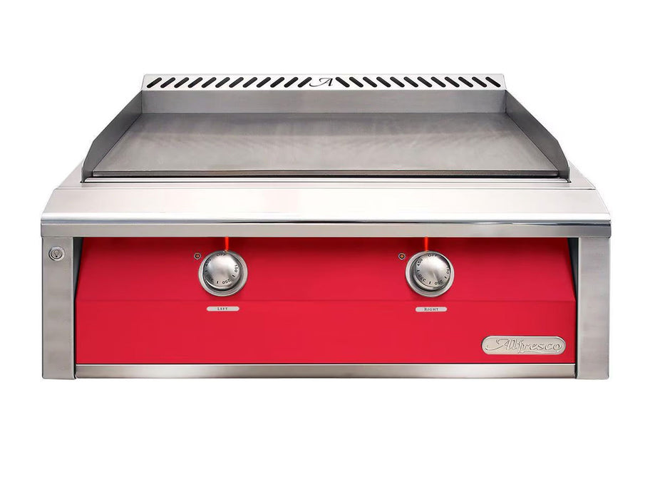 Alfresco 30-Inch Built-In Griddle in Raspberry Red - AXE-30GT-S3027