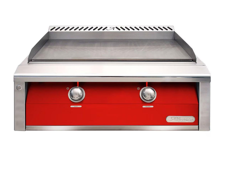 Alfresco 30-Inch Built-In Griddle in Carmine Red - AXE-30GT-S3002