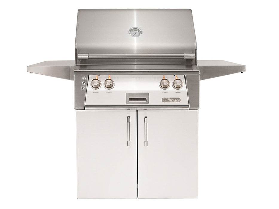 Alfresco XE 30-Inch Freestanding Grill Cart in Signal White Matte - XE-30C-SM9003
