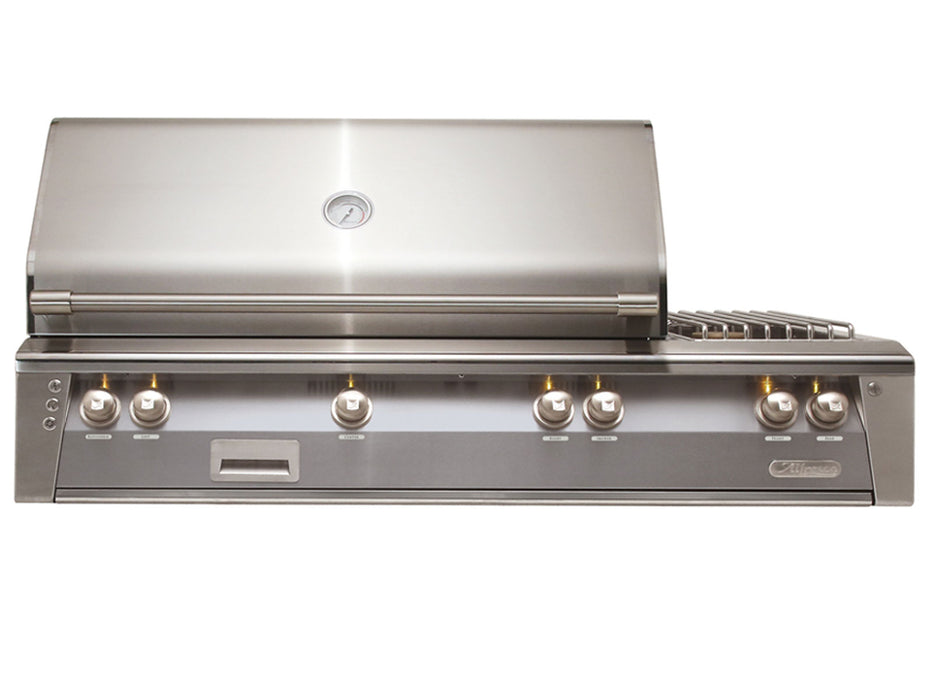 Alfresco ALXE 56-Inch Built-In Grill With Rotisserie And Side Burner in Signal Grey - ALXE - S7004