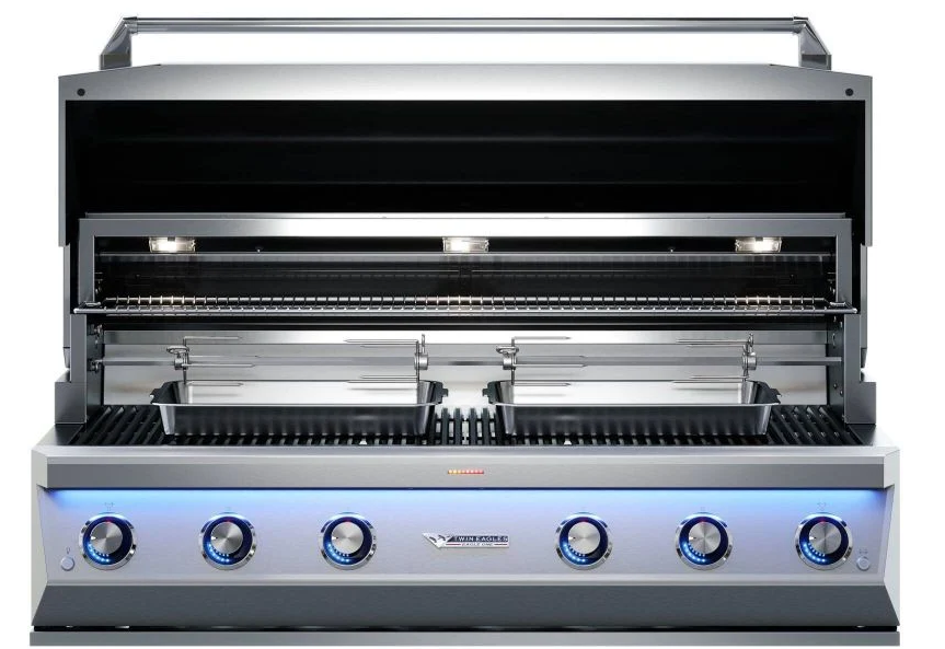 Twin Eagles Eagle One 54-Inch 4-Burner Built-In Gas Grill with Sear Zone & Two Infrared Rotisserie Burners