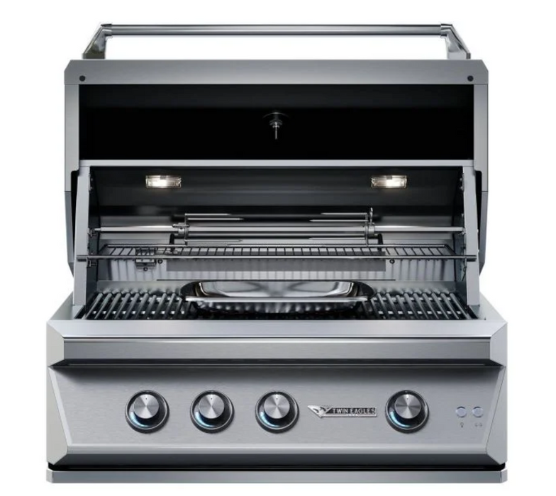 Twin Eagles 36-Inch 3-Burner Built-In Gas Grill with Infrared Rotisserie Burner