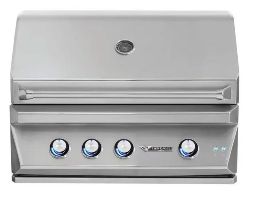 Twin Eagles 36-Inch 3-Burner Built-In Gas Grill with Sear Zone & Infrared Rotisserie Burner