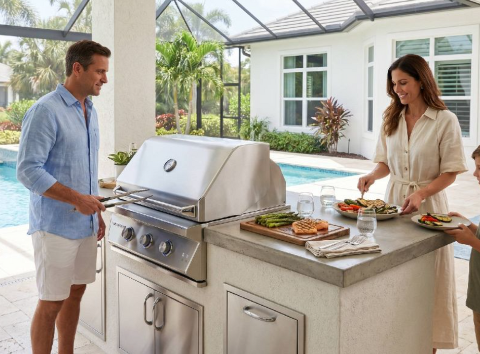 Twin Eagles 30-Inch 2-Burner Built-In Gas Grill with Infrared Rotisserie Burner