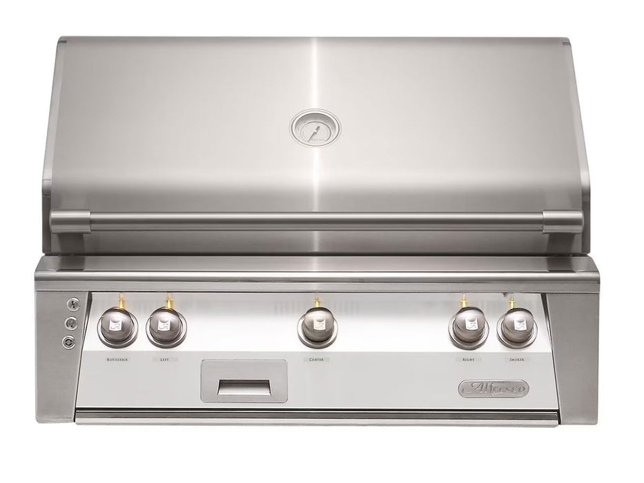 Alfresco ALXE 36-Inch Built-In Grill With Sear Zone And Rotisserie in Signal White Gloss - ALXE-36SZ - S9003