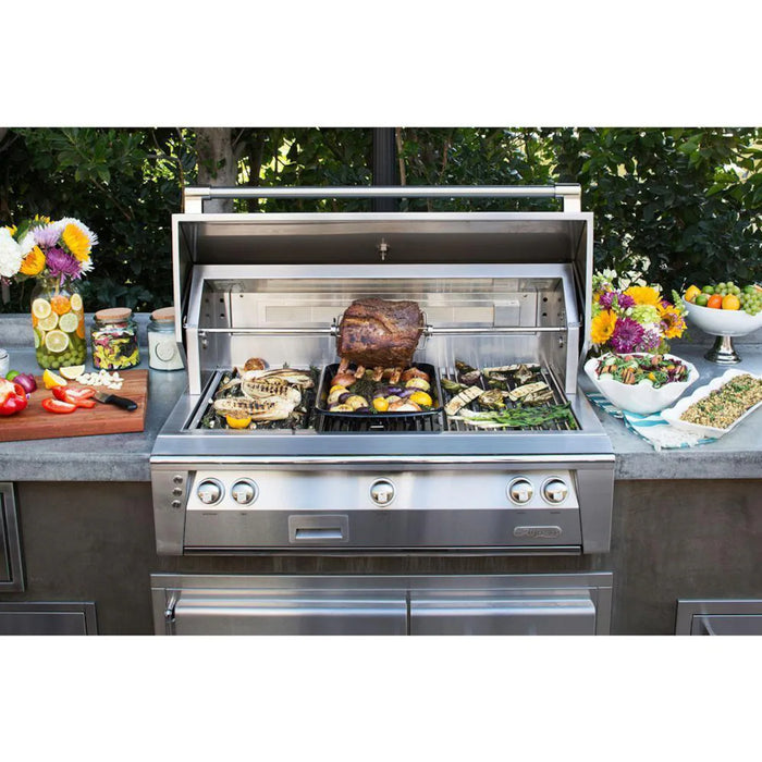 Alfresco ALXE 56-Inch Built-In All Grill With Sear Zone And Rotisserie in Lilac Blue- ALXE-56BFG-S4005