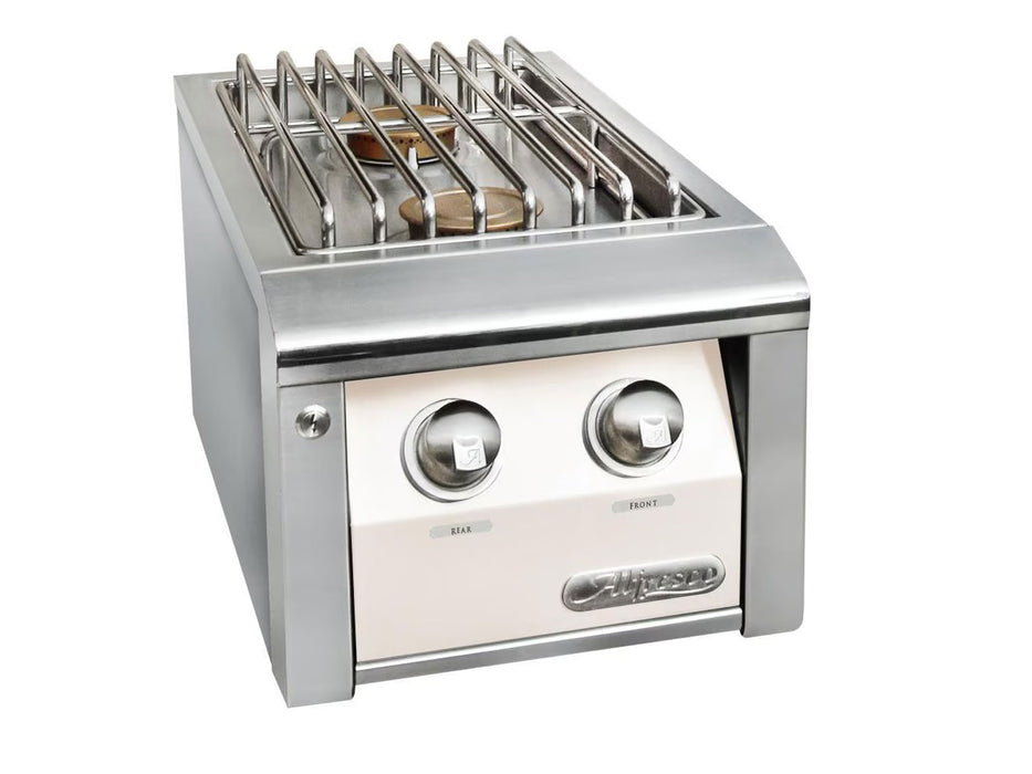 Alfresco Double Side Burner For Built-In Grills in Signal White Matte - AXESB-2-SM9003