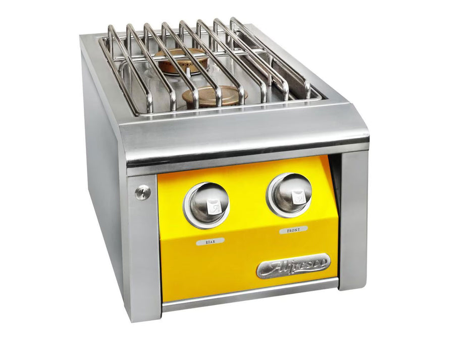 Alfresco Double Side Burner For Built-In Grills in Traffic Yellow - AXESB-2-S1023