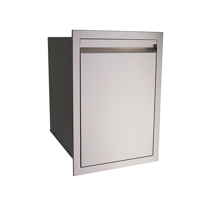 RCS Valiant Series 20-Inch Roll-Out Stainless Steel Double Trash / Recycling Bin - VTD2