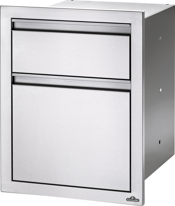Napoleon 18-Inch Stainless Steel Double Drawer