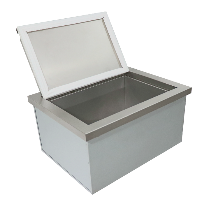 RCS Valiant Series 24-Inch Stainless Steel Drop-In Cooler Ice Container w/ Hinged Lid - VIC2