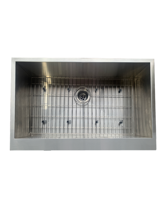 RCS Stainless Steel Farm House Outdoor Sink w/ Wire Grate and Cutting Board - RSNK3A