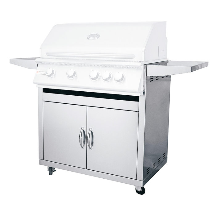 RCS Premier Series 32-Inch 4-Burner Built-In Natural Gas Grill With Rear Infrared Burner & Grill Lights - RJC32AL