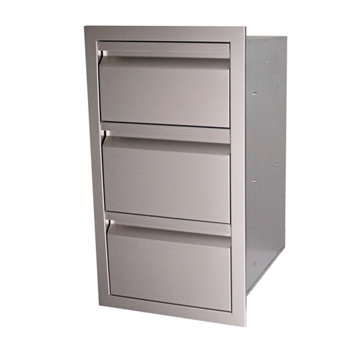 RCS Valiant Series 17-Inch Stainless Steel Triple Access Drawer - VTD3
