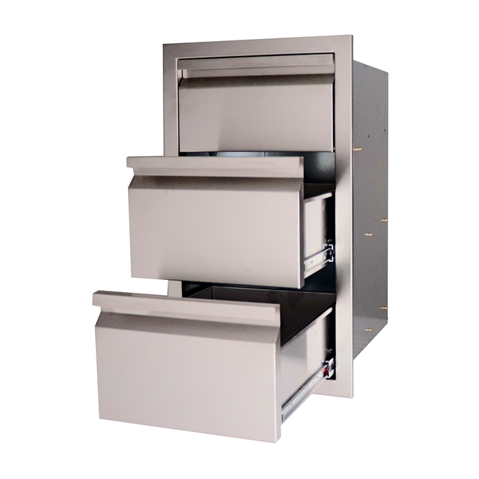 RCS Valiant Series 17-Inch Stainless Steel Double Access Drawer & Paper Towel Dispenser - VTHC1