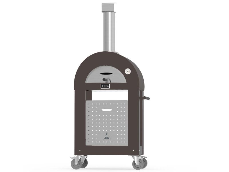 Alfa Nano 1 Pizze 23-Inch Wood-Fired Pizza Oven and Oven Base - Copper Base
