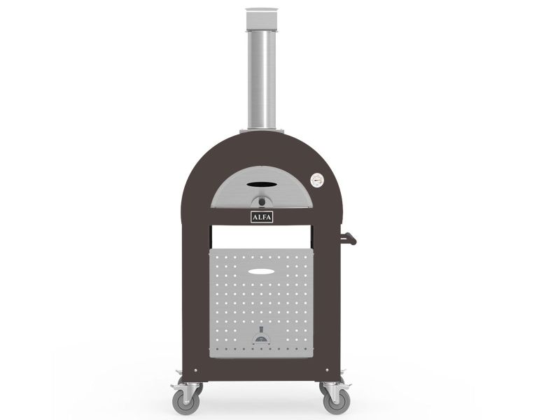 Alfa Nano 1 Pizze 23-Inch Wood-Fired Pizza Oven and Oven Base - Copper Base
