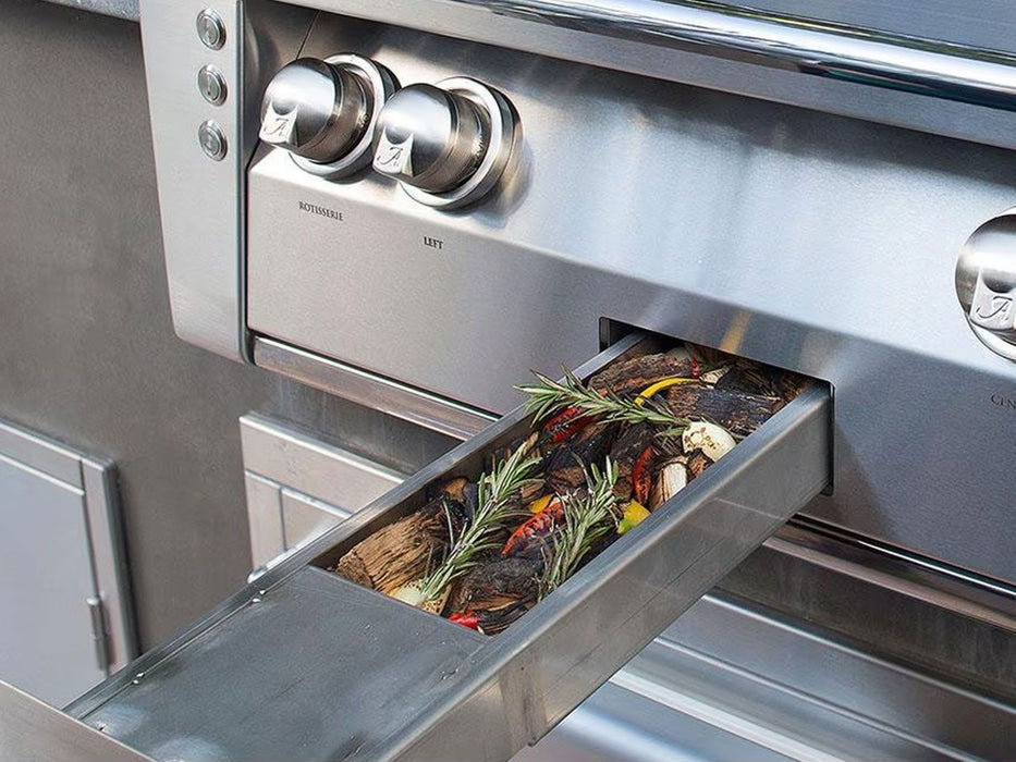 Alfresco ALXE 56-Inch Freestanding Deluxe Grill With Sear Zone, Rotisserie, And Side Burner in Stainless Steel - ALXE-56SZC