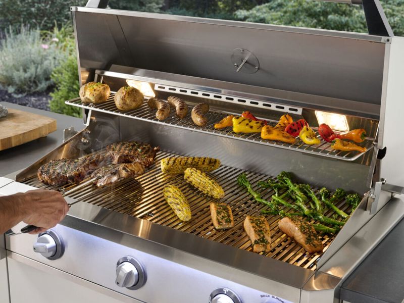 AOG 6 1/2-Foot Complete Island Package with L-Series 30-Inch 3-Burner Built-In Gas Grill & Double Side Burner - Travertine