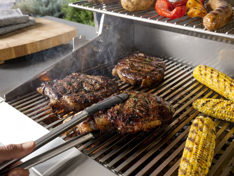 AOG American Outdoor Grill T-Series 24-Inch 2-Burner Gas Grill on Patio Post Base