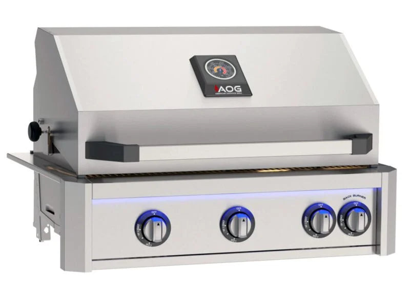 AOG 6 1/2-Foot Complete Island Package with L-Series 30-Inch 3-Burner Built-In Gas Grill & Double Side Burner - Travertine