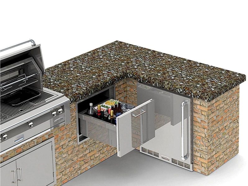 Alfresco 26-Inch Under Counter Ice Drawer & Beverage Center - AXE-ID