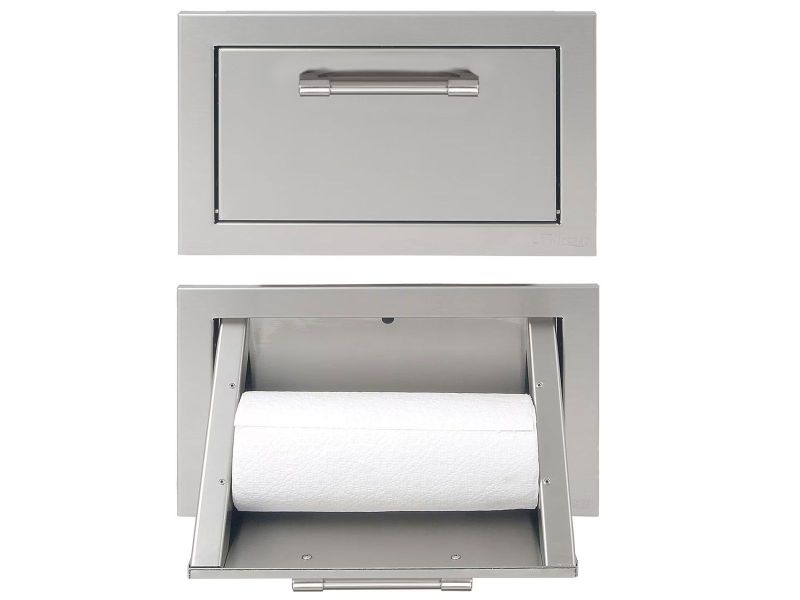 Alfresco 17-Inch Built-In Paper Towel Holder - Signal White Gloss - AXE-TH