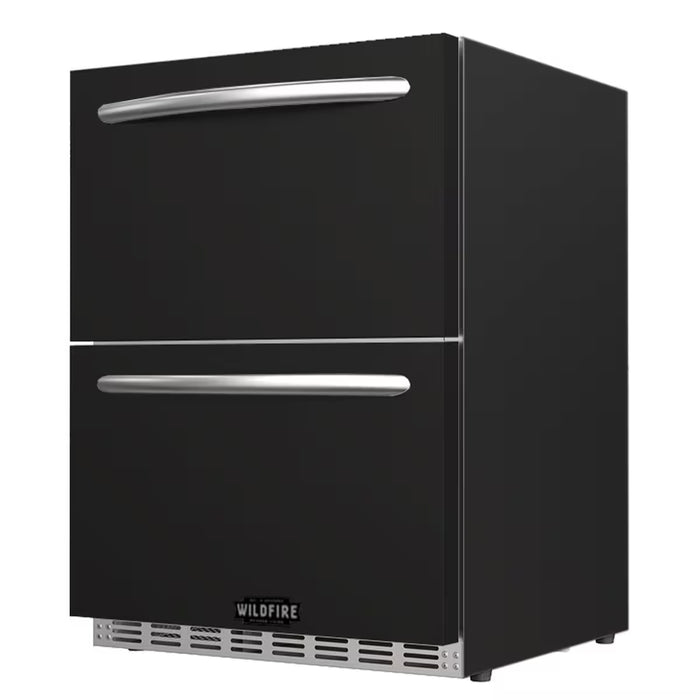 Wildfire 24-in Black SS Dual Drawer Refrigerator Sleeve - WFRDD24SLV-BSS