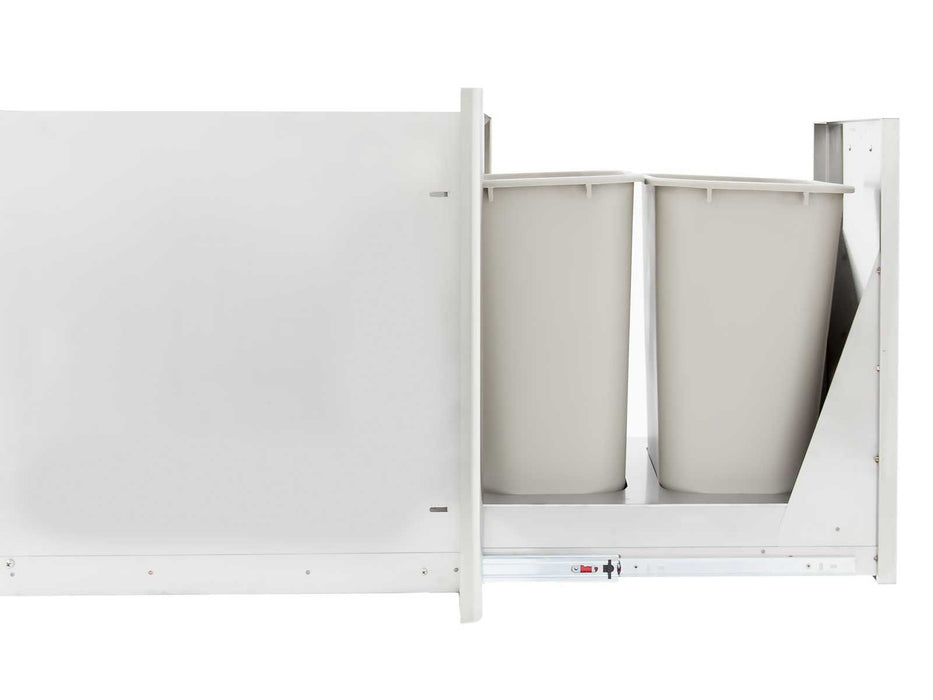 Blaze 20-Inch Roll-Out Stainless Steel Double Trash / Recycling Bin - BLZ-TREC-DRW-H