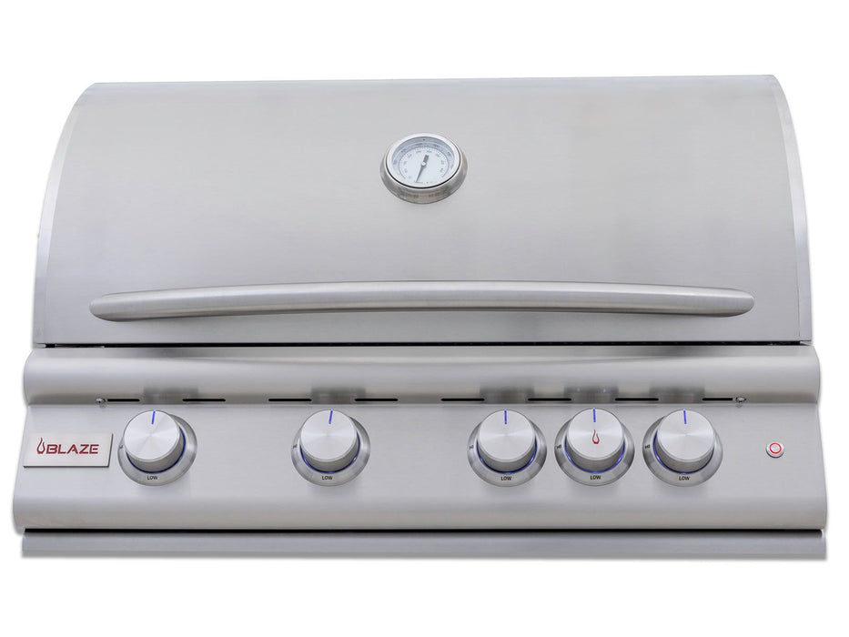 Blaze Premium LTE+ 32-Inch 4-Burner Built-In Gas Grill w/ Ceramic Flame Tamers - BLZ-4LTE3