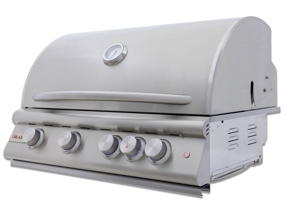 Blaze Premium LTE+ 32-Inch 4-Burner Built-In Gas Grill w/ Ceramic Flame Tamers - BLZ-4LTE3