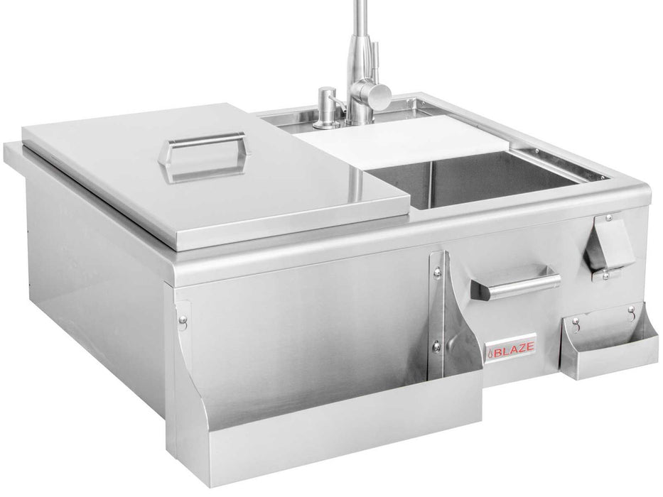 Blaze 30-Inch Beverage Center w/ Sink & Ice Bin Cooler - BLZ-30CKT-SNK