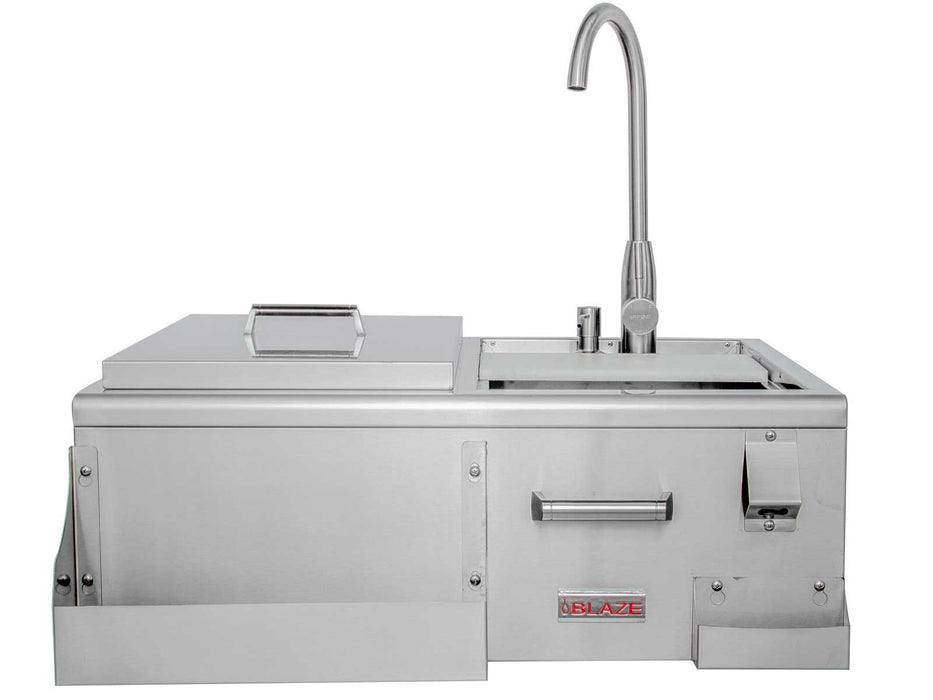 Blaze 30-Inch Beverage Center w/ Sink & Ice Bin Cooler - BLZ-30CKT-SNK