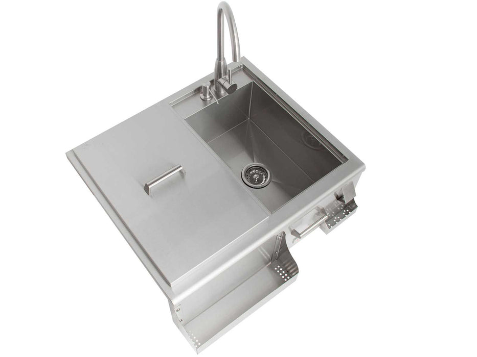 Blaze 30-Inch Beverage Center w/ Sink & Ice Bin Cooler - BLZ-30CKT-SNK