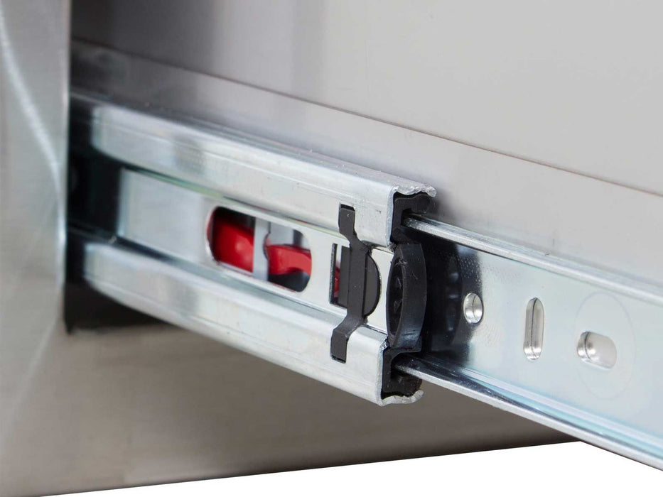 Blaze 20-Inch Roll-Out Stainless Steel Double Trash / Recycling Bin - BLZ-TREC-DRW-H